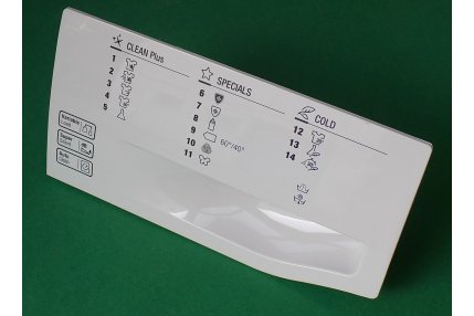 Ricambi per Lavatrici - Maniglia vaschetta detersivo serigrafie in inglese Hotpoint originale Nuovo