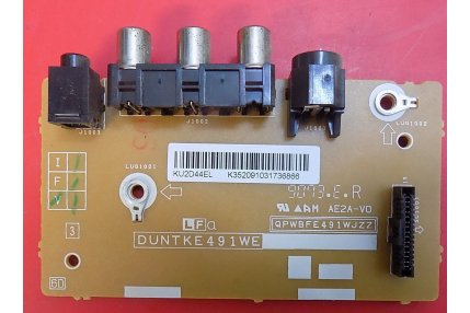 Schede Tuner Ingressi e Interconnessione TV - MODULINO INGRESSI SHARP DUNTKE491WE QPWBFE491WJZZ - CODICE A BARRE KU2D44EL