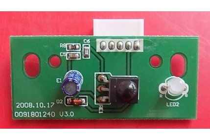 Ricevitori IR e Modulini Led on TV - RICEVITORE IR LED HAIER 0091801240 V3.0 - CODICE A BARRE 4039 DC97U