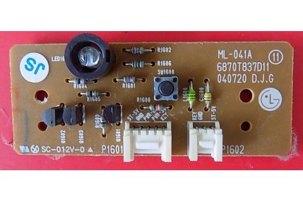  - RICEVITORE IR LED LG PULSANTE ACCENSIONE ML-041A 6870T837D11 04720