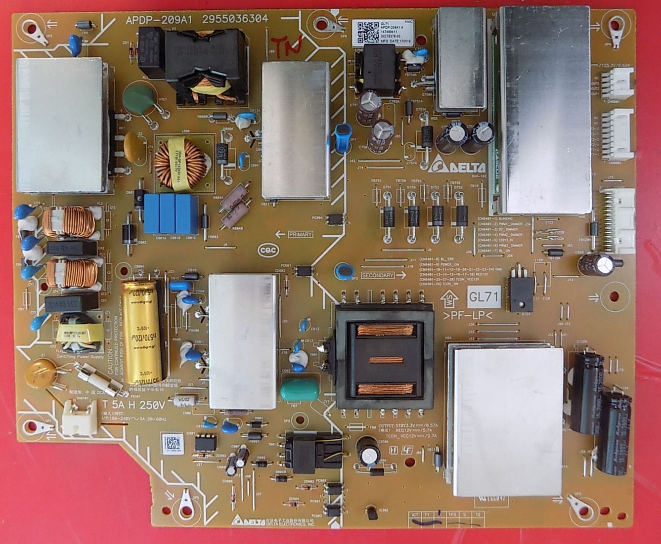 Alimentatore Sharp RUNTKB286WJQZ / APDP-203A1 – Scheda Usata Per TV