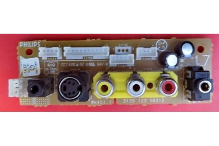  - SCHEDA INGRESSI INPUT PHILIPS 3139 123 58312 WK451.1 - CODICE A BARRE 14001