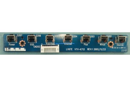 Tastiere TV - TASTIERA OLIDATA LV67E VTV-K713 REV 1 - CODICE A BARRE REV 1A A0619