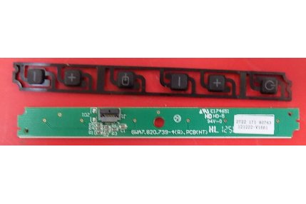 Tastiere TV - Tastiera Philips GWA7.820.739-4(R).PCB(HT)Codice targhetta 2722 171 90763Completa di parte estetica