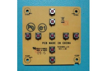 Tastiere TV - TASTIERA TDS850NS_LID REV 1.02 - CODICE A BARRE 60B32GE10B01