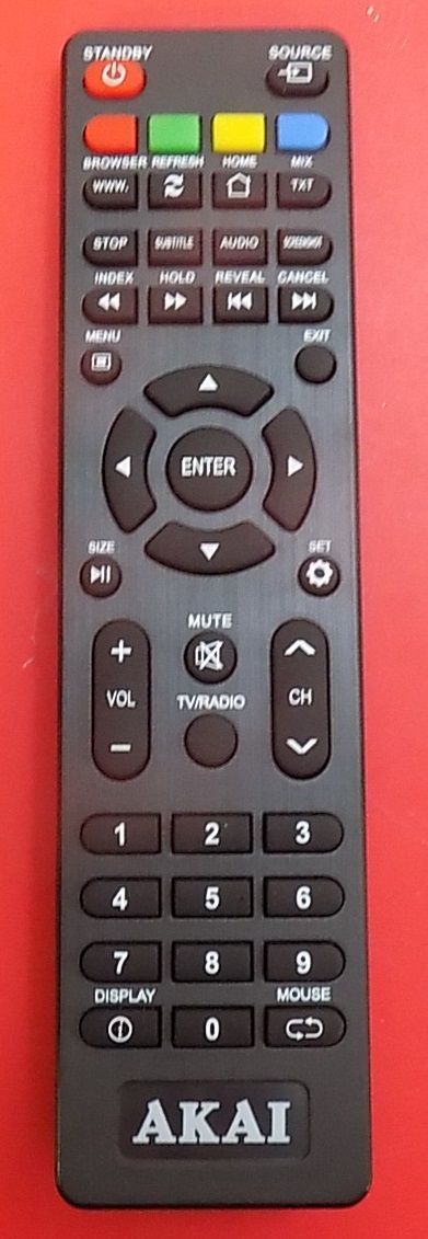 Telecomando Sostitutivo ARKAIA Per TV AKAI CTV3226-T-SMART-CURVED – Pronto All'uso, Solo Infrarossi