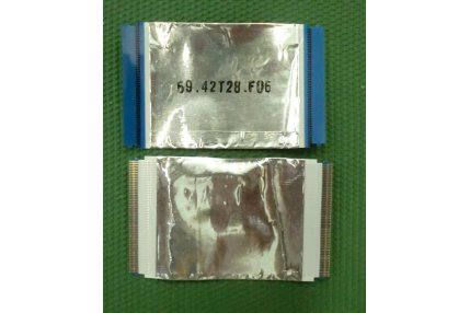  - 1 FLAT SAMSUNG CON GANCETTI T-CON - PANNELLO 30 X 53 mm - 60 pin 69.42T28.F06