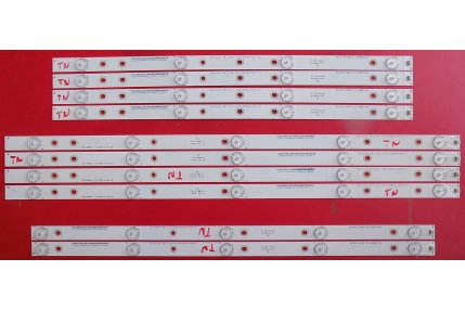 Barre Led - Kit nr.10 barre led nr.4 MS-L0956-R V2 + nr.4 MS-L0956-L V2 + nr.2 MS-L0956-M V2 Akai Smontato da Tv Nuovo